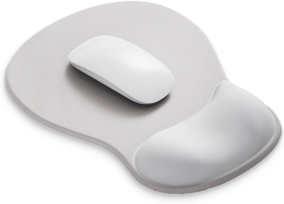 ErgoComfort Gel Wrist Rest Mouse Pad-Ergonomic Office Mousepad with Wrist Support-Non-Slip, Design Desk Accessories Mat for Home&Game Decor (Silver Surge)