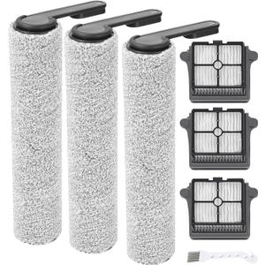 (7pcs) HEPA Filters & Brush Rollers Replacement Parts Kit Only Compatible For Tineco Floor ONE S7 Pro Wet Dry Vacuum Cleaner, Replacement Parts Accessories Kit Inclue 3 Vacuum Filter, 3 Brush Rollers