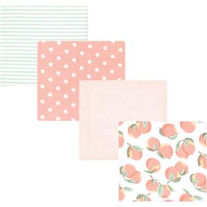 Hudson Baby Unisex Baby Cotton Flannel Receiving Blankets, Sweet Peach, One Size