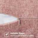 MIULEE Pack of 2 Valentines Couch Throw Pillow Covers 18x18 Inch Blush Pink Farmhouse Decorative Pillow Covers with Stitched Edge Soft Chenille Solid Dyed Pillow Covers for Sofa Bed Living Room