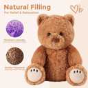 Teddy Bear Microwavable Weighted Stuffed Animals for Kids,Heating Pads Plush Bear for Period Cramps, Lavender Scented Hot&Cold Use Comforts Stress&Pain, Cozy Toy Gifts for Gils Boys Adults