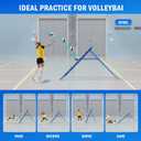 Volleyball Baseball Rebounder Net, Softball Rebounder Pitchback Net Quick Adjustments, Quick Adjustments Lacrosse Bounce Back Practice Equipment, Ideal for Outdoor Indoor and Backyard Training (6FTx4FT)