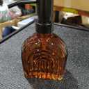 Glass Soap Dispenser for Kitchen and Bathroom Contertop Wash Hand Liquid, Dish Detergent, Farmhouse Style Shampoo Lotion Pump (1, Brown Glass with Black, 4" x 2"x 6-5/8")