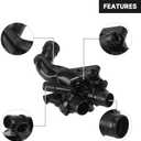 Engine Coolant Thermostat Housing Assembly - Compatible for Mini Cooper Paceman 1.6L L4 - Gas 2013-2016, for Mini Cooper Countryman 1.6L L4 - Gas 2011-2016 - Replace Part 11538674895