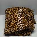 Fleece King Size Super Soft Cozy Leopard Print Blanket for Couch Bed, Cheetah Print Blanket for All Seasons 90"x108" (Dark Brown)