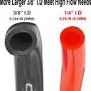 YOTOO Polyurethane Recoil Air Hose 3/8" Inner Diameter by 50' Long with Bend Restrictor, Repairable 1/4" Industrial Quick Coupler and Plug, Gray