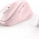 MICROPACK Digitally Yours Ergonomic Wireless Mouse with USB Receiver for PC, Laptop and Desktop, Pink
