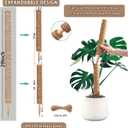 Moss Pole, 2 Pack 17 Inch Monstera Plant Support for Climbing Plants Accessories Indoor, Stackable Moss Poles Plant Support Stakes, Coir Plant Pole Sticks for Potted Plants, Pothos, Philodendron