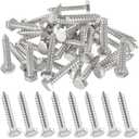 Zonon 50 Pcs 1/4" x 1-1/2" Hex Head Lag Screws 304 Stainless Steel Lag Bolts Heavy Duty Hexagon Head Wood Screws