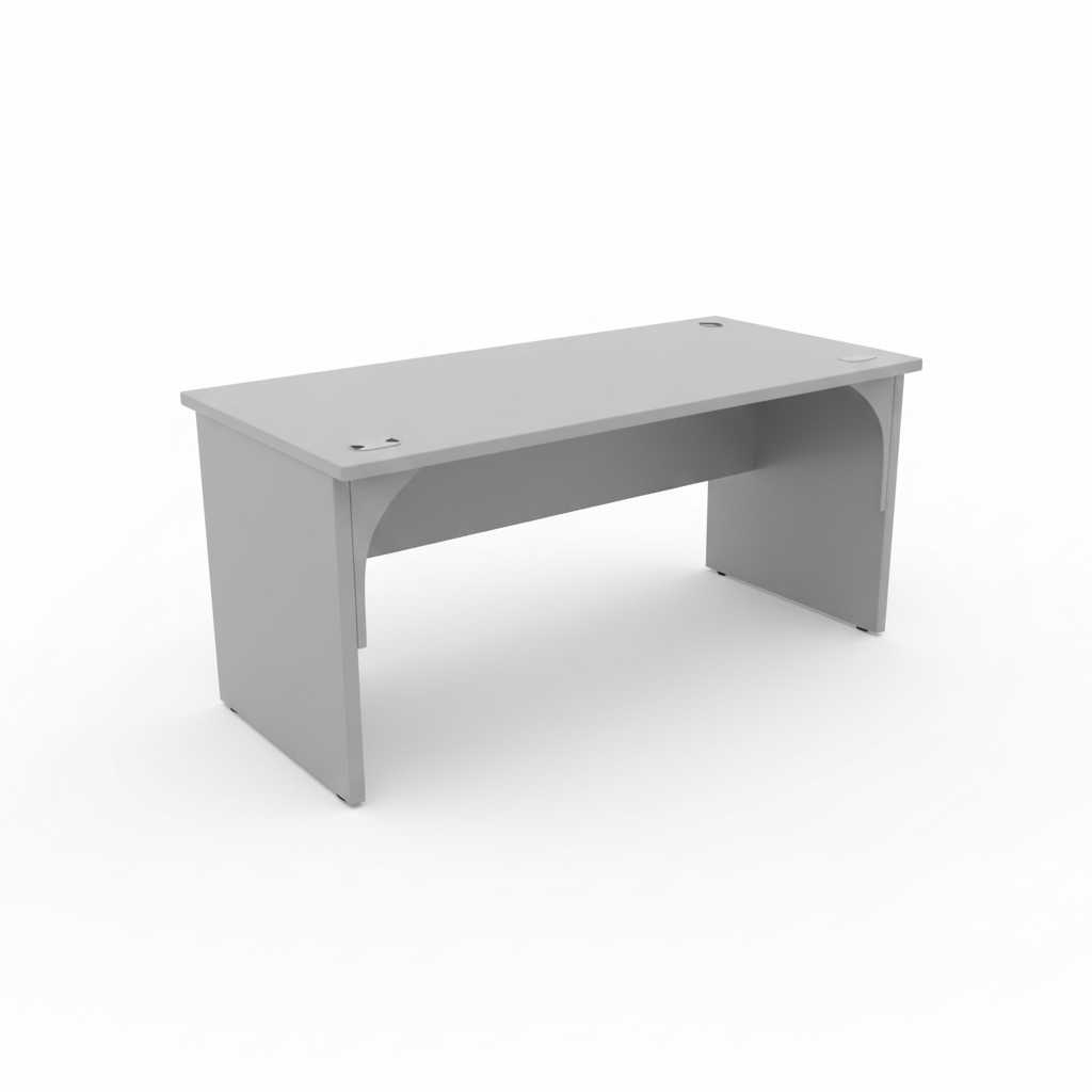 Plastic Office Table. Color: Grey. Size: 66x30.