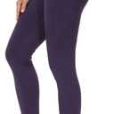 THE GYM PEOPLE Thick High Waist Yoga Pants with Pockets, Tummy Control Workout Running Yoga Leggings for Women (Purple, M)