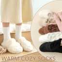 Fuzzy Crew Socks Women Warm Flully Socks Men Home Cozy Soft Sleeping Sock Fall Winter 3/5 Pairs Size 5-10