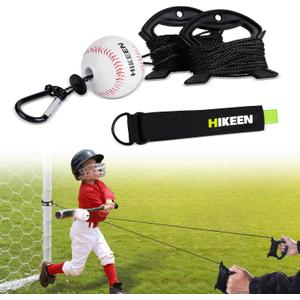 Hikeen Baseball Batting Trainer,Hitting Practice Equipment with 20m Rope,Outdoor Level Rebound Swing Trainer for All Age