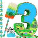 Number 3 Pinata for Birthday Party Decorations, Jungle Dinosaur Piata Games Toy (3th)