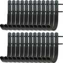 Oleitodh 24 Pack Gun Rack Wall Mount Hooks Bulk, Horizontal Gun Racks for Wall Metal Shotgun Hangers for Storing Rifles, Shotguns and Bows, Gun Mount Holder Hooks for Wall Storage