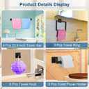 15 Pieces Bathroom Hardware Set, Matte Black Bathroom Accessories Set, Towel Racks for Bathroom, 23.6 Inch Bath Towel Bar Set Stainless Steel, Toilet Paper Holder Wall Mounted, Towel Ring, Towel Hook