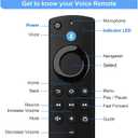 Replacement Firestick Remote Control Compatible with Fire Smart TV Stick Lite/Stick 4K/Smart TV 3rd Gen/TV Cube(2nd Gen/1st Gen/3rd Gen)/TVs Stick(2nd Gen/3rd Gen) with Voice Controller