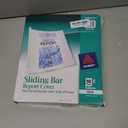 Avery Clear Report Covers with Sliding Bars, White Binding Bars, Holds up to 20 Sheets, 50 Report Covers (47710)