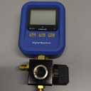 Digital Gauges HVAC, R12,R22,R134A,R410,R502,R1234y Vacuum Pressure Manifold Gauge Set with LCD Sight Glass 22 Refrigerants Leak Detection Single Test Gauge for AC Charging (Blue)