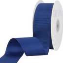 Century Blue Ribbon, Grosgrain Ribbon 1-1/2 Inch x Continuous 50 Yards, Century Blue Grosgrain Ribbon for Crafts, Gift Wrapping, Hair Accessories, Wedding Decor, Sewing and Bow Making