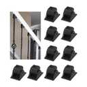 10-Pack Iron Baluster Swivel Shoes  Adjustable Angle Baluster Shoes with Screws, Fits 1/2" Square Stair Spindles, Premium Metal Base for Interior Staircase Railing Balusters