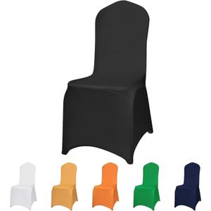 Banquet Chair Covers - 150PCS Upgraded Stretch Dining Chair Covers - Protector for Wedding Holidays Banquet Party Celebration Event Hotel(Black)