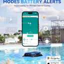 24/7 Solar Powered Automatic Electric Pool Skimmer Robot with APP Support Floating Surface Cleaner for Above Inground Pool,Auto Robotic Pool Skimmer with Efficient Solar Breeze(Blue)