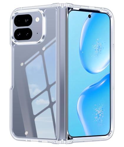 FNTCASE for Google Pixel 10-Pro-Fold Case: for Pixel 10-Pro-Fold Military Grade Drop Protection Anti Yellowing Cell Phone Cover - Transparent Protective Rugged Shockproof Phonecase, Clear
