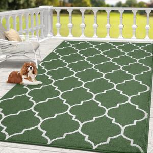 OLANLY Indoor Door Mat, 71x47, Non-Slip Absorbent Resist Dirt Entrance Mat, Washable Low-Profile Inside Floor Doormats for Entryway, Green