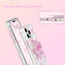 Magnetic Case for iPhone 15 Pro, 3D Pink Magnetic Stand Bowknot Phone Case, Cute Pink Clear Bow Aesthetic Design Soft Durable TPU Transparent Protective Cover for Women Girls-03