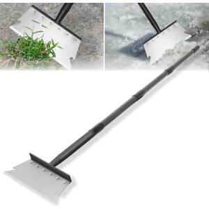 Garden Flat Shovel Scraper, Multifunctional Garden Cleaning Shovel with 59 Inch Long Handle, Heavy Duty Outdoor Floor Scraper for Weed Cleaning,Trenching,Edging and Removing Snow,Ice,Weeds,Dirty,Moss