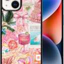 European Summer Beach Phone Case Compatible with iPhone 14,Coquette Aesthetic Collage Cases for Women Girls