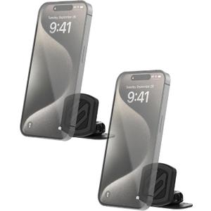 Scosche MAGKIT MagicMount Magnetic Car Phone Mount for Dashboard, 360° Adjustable Magnet Head, Universal Cell Phone Holder for Car, Compatible with iPhone, Samsung, and All Devices (Pack of 2)