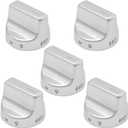 5Pcs W11239985 Stove Control Knobs, Replacement for Whirlpool Gas Stove Models WFG525S0HZ1 WFG550S0HZ0 WFG525S0HZ0 WFG525S0JV0, Replaces W10850015 PD00061875