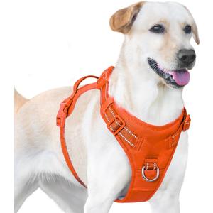 No Pull Dog Harness, Reflective Puppy Vest for Dog(Orange,S)