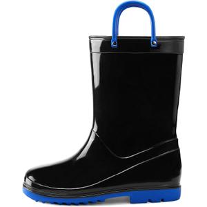 K KomForme Girls Boys Rain Boots Waterproof with Easy on Handles for Toddler/Little Kid/Big Kid