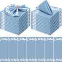 Boao 24 Pcs Cielito Lindo Baby Shower Party Cloth Napkins Servilletas De Tela Para Baby Shower Mexicano Disposable Hand Napkins for Mexico Fiesta Cinco De Mayo Themed Party Lunch Dinner(Blue)
