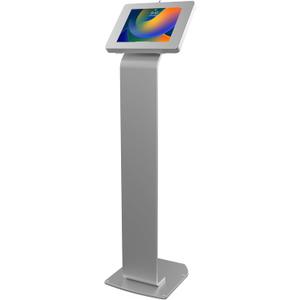 Premium Kiosk Floor Stand CTA Locking Support Base Kiosk for iPad 11 (A16) - Pro 11-inch M4 - Air 11-inch M3- iPad 10th Gen - Galaxy Tab & More Tablets - Silver - (PAD-PARAFS)