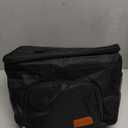 HOTOR Insulated Lunch Box for Men & Women - Leak-Proof Cooler Lunch Bag with 4 Pockets, Adjustable Strap, Ideal for Work, Picnic, Travel - Medium, Black, 10.2"×6.9"×8.5"