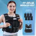 ZELUS Weighted Vest for Women Men, 11-20lb Curve-Fit Ergonomic Design Adjustable Workout Vest with 6 Iron Sand Bags, SGS-Certified Rucking Vest for Strength Training & Cardio Workouts