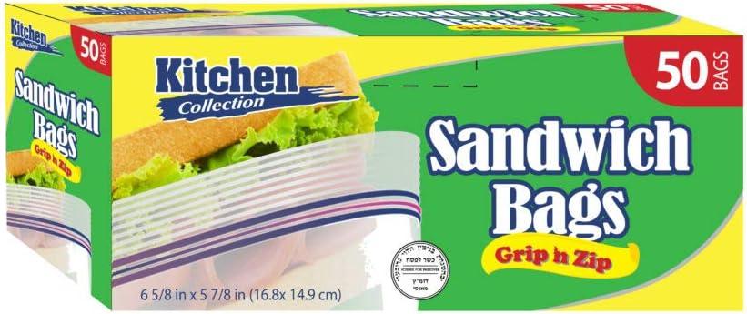 Sandwich Zip & Lock Bags, Case of 1200 (24 packs x 50)
