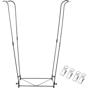 Trash Bag Holder, Metal Garbage Bag Holder, 30-45 Gallon Portable Trash Bag Holder Stand, Multi-use Leaf Bag Holder for Yard, Camping, Party, Wedding (BlackA-1PC)