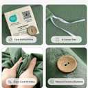 JELLYMONI 100% Washed Cotton Duvet Cover Full – Soft, Breathable Linen-Look Bedding with Natural Wrinkle Texture, Button Closure, 3-Piece Set (Dusty Green, 80"x90")
