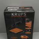 KRUPS 4-Slice Belgian Waffle Maker: Stainless Steel, 5 Browning Levels, Audible Ready Beep, Removable Plates, 1200W, Silver/Black, Large Waffle Maker Family Size, Great for Family Breakfasts