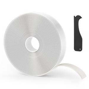 Butyl Tape White 1" x 30 Ft None Hardening Premium Butyl Caulk Tape for RV Window Glazing Roofing Leak Opening Pipe Plumbing Fixture EPDM Roof Patching(1 Pack)