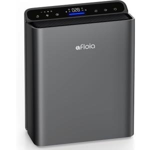 Afloia Air Purifiers for Bedroom - Air Purifiers for Home Large Room Up to 1280Ft, 3-Stage Filter with Laser Air Quality Sensor for Pets Hair Dander Pollen Allergies Dust Mold Odor Smoke, Grey