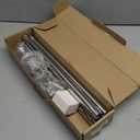 Anovo Flag Pole Kit- Upgraded Holder, Stainless Steel 5 FT Flag Poles with1 Inch Metal 360 Rotating Flag Pole Rings Two-Position Flag Pole Bracket Mounting for Outside House Porch (5 FT-Sliver)