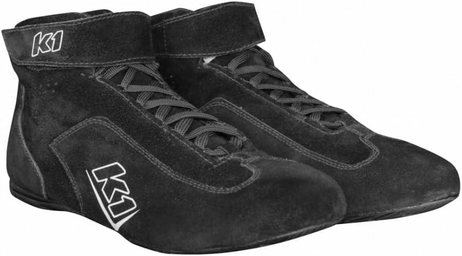 K1 Race Gear K1 Challenger Nomex Adult Auto Racing Shoes - SFI 3.3/5 - Black - Size 8