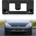 Front License Plate Frame for Honda Accord 4dr 06-07, Black Front Bumper License Plate Bracket Holder Cover for Honda Accord 4dr 2006 2007 Accessories (1PCS, Replace #71145-SDA-A10)