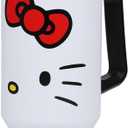 Tumbler with Handle 40 oz Stainless Steel Insulated Travel Coffee Mug with Lid Officially Licensed Kitty Character Cup